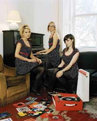 The Pipettes receiving visitors at home